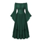 Scarlet Darkness Women Maxi Dress Medieval Costume Corset