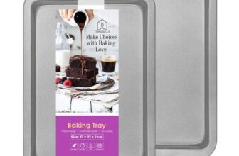 Set of 2 Baking Trays for Oven Non Stick