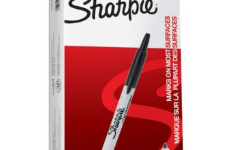 Sharpie Retractable Permanent Markers Fine Point Black 12 Count