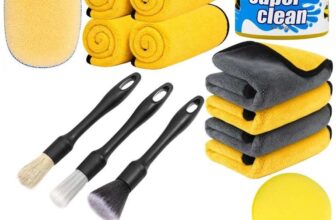 ShinetiX 16 PCS Car Cleaning Kit, 800 GSM Microfiber Towels, Car Detailing Kit Sold by Shinetix / FBA