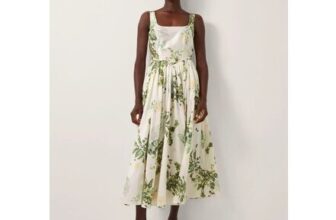 Sicily Fit and Flare Midi Dress Cream
