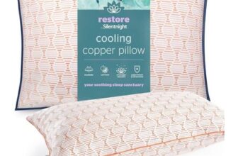 Silentnight Cooling Copper Pillow, Temperature Regulating, Sweat Relief, 1 Pack