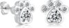 Silver Stud Earrings, 925 Sterling Silver Kitty Paw Girls Earrings