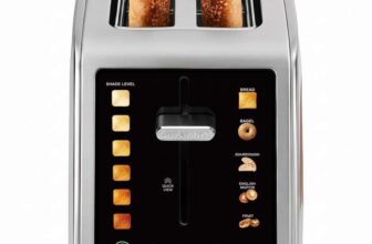 SimpliTouch 2 Slice Toaster, Wide Slot, Touchscreen, Black/Stainless Steel