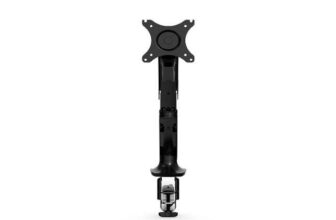 Single Monitor Desk Mount Height Adjustable, 29kg, VESA 75/100, Clamp/Grommet w/code