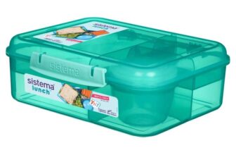 Sistema Bento Lunch Box 1.65 litre, 3 Compartments, Different Colours