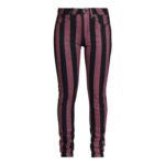 Skarlett – Red/black Stripes Jeans Black-Red by Gothicana by EMP