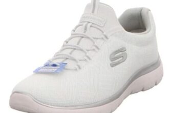 Skechers Womens Summits Artistry Sneaker, White Mesh Gray Trim UK9