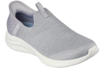 Skechers Womens Ultra Flex 3.0 Sneaker, Light Grey, 8 UK