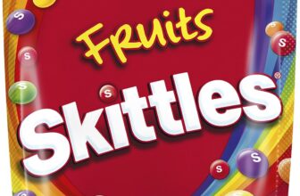Skittles Fruits Flavour Rainbow Chewy Sweets Sharing Pouch Bag, 136g Chewy Fruit Sweets, Rainbow Candy Mix, Ideal For Movie Night Snacks, Home Cinema Treats, Fun Family Sharing Snacking