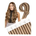 Sleekalon Invisible Tape Hair Extensions, Remy, 20pcs, 14 Inch