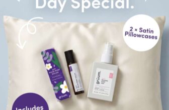 Sleep Well Bundle with 2 kudde Satin Pillowcases, puls Pulse Point Roller Ball Deep Relaxation 9ml & sömn Relaxing Sleep Mist 50ml