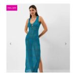 Sleeveless Knitted Maxi Dress Teal