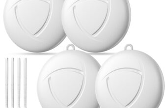Smart Tracker Tag-4 Pack, Smart Tag Key Tracker Compatible with Apple Find My (iOS Only), Bluetooth Item Finder with 80dB Beep, tracker Devices for Wallet, Luggage, Bike, Whtie