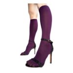 Sofsy 40 Den Opaque Knee-High Socks, Purple