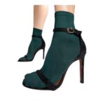 Sofsy Italian Ankle Socks for Women 40 Den Bottle Green