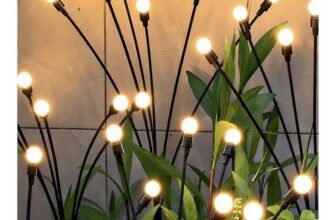 Solar Swaying Garden Lights 6 Pack – Upgraded Outdoor Solar Yard Lights with Flexible Wire & Heavy Bulb Base – Sold by DooYard / FBA