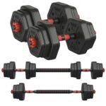 Songmics 20kg 2-in-1 Adjustable Hexagon Dumbbell Set with Barbell – Sold & Dispatched by Songmics Home UK