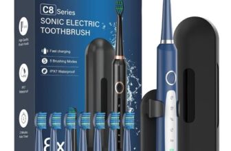 Sonic Electric Toothbrush for Adults and Kids, 8 Replacement Heads
