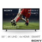 Sony Bravia 3 K55S38BP 55 inch 4K Ultras HD Smart TV – Instore Southampton