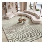 Sour Lemon Area Rug, Living Room 140x200cm, Brown and Cream