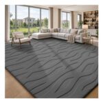 Sour Lemon Large Grey Rug 160×230 Cm, Washable, Living/Bedroom