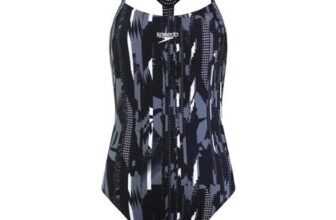 Speedo All over Rippleback Black Swimsuit