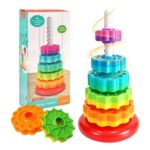 Spinning Stacking Tower with Sensory Rainbow Rings