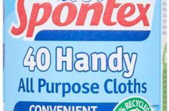 Spontex 40 Handy All Purpose Cleaning Cloths on a Roll