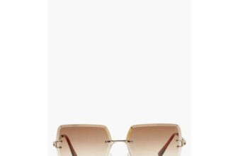 Square Brown Lens Oversized Sunglasses