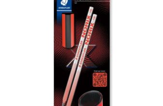 Staedtler HB Drawing Pencils – for Sketching and Writing – NORIX – Includes 2 HB Pencils, Sharpener & Eraser in Coral – Set of 4