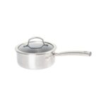 Stainless Steel Saucepan with Lid Silver 18cm