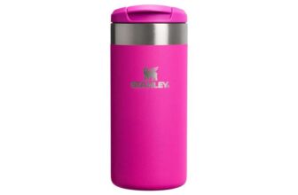 Stanley 1913 Aerolight Transit Travel Mug 0.35L – Keeps 4 Hours Hot – 6 Hours Cold – Dishwasher Safe – Leakproof – Car Cup Holder Compatible