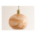 Stanton Alabaster Marble Effect Glass Easy Fit Pendant Shade