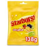 Starburst Original Fruit Chews Sweets, Vegan Snacks Sharing Pouch Bag, 138g (85p / 81p on S&S)