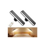 Stick-on Rechargeable LED Wall Lights, 2-Pack, 3 Color Modes, Remote