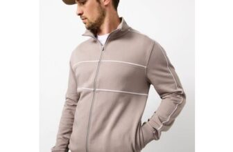 Stone Funnel Neck Zip through Sweatshirt