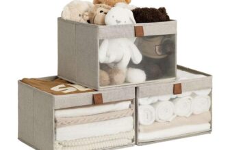 StorageWorks Shelf Storage Boxes with Clear Window and Handles 32.5 x 32.5 x 23 cm Sold by StorageWorks Direct FBA
