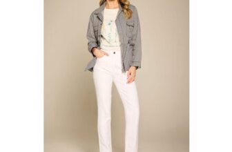 Stripe Jacket with Belt
