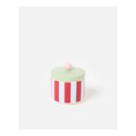 Striped Ceramic Storage Pot