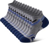 SukModen Ankle Running Socks for Men, Performance Anti-Blister Mens Trainer Socks, Moisture Wicking Sports Cotton Sock for Gym, Walking, Cycling and Daily