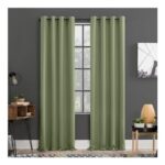 Sun Zero Soho 2-Pack Blackout Grommet Curtain Panels, 54×108, Sage-Green