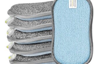Surfela 6-Pack Reusable Microfibre Dual-Sided Kitchen Sponges