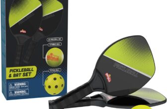 Swingball Pickleball and Bat Set, 2 Lightweight Paddles, Real Pickleball & Rubber Ball, Fun Beginner & Pro Game, Play Anywhere, For Ages 4