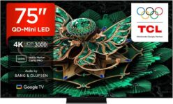 TCL 75C7K-UK 75 Inch QD-Mini LED TV, 4K HDR Premium 3000, Smart TV / £899 with Cashback Claim