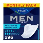 TENA Men Level 1 Absorbent Pads, 96 (12×8) – £20.69 S&S