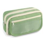 TIECHI Clear Large Capacity Pencil Case with Compartments (Green)