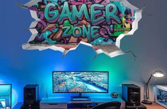 TOARTi Gamer Zone 3D Wall Stickers for Gaming Bedroom Decal (Blue Purple) sold by TOARTI-EU FBA