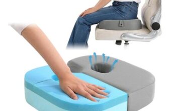 TOPROUD Double Layer Memory Foam Seat Cushion with Coccyx Cutout