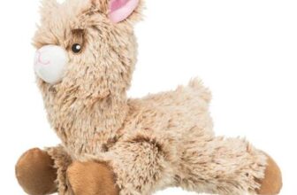 TRIXIE Soft Plush Alpaca Dog Toy, 22cm, No Squeaker